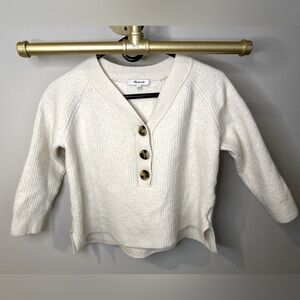 EUC Madewell Women’s S cream color sweater slightly cropped long sleeve